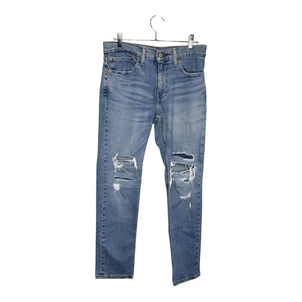 Levi’s 511 Slim Fit Jeans Men’s 31x30 Light Wash Distressed Ripped Denim Stretch